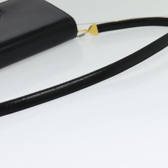 DIOR Shoulder Bag Leather Black Gold - Picture 7 of 14